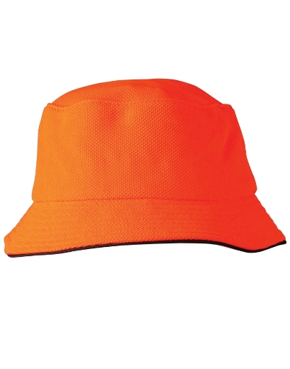 Picture of Winning Spirit, Pique mesh w sandwich trim bucket hat